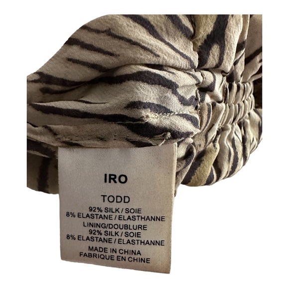 IRO Todd animal tiger print ruched dress 2 - Picture 7 of 7